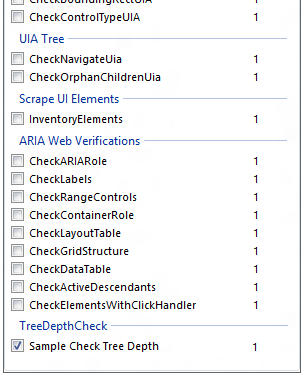 sample check tree depth custom verification routine added to the accchecker ui
