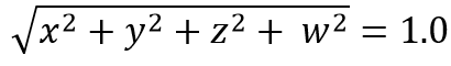 normalized quaternion formula