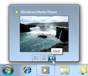 screen shot of media player thumbnail with command 
