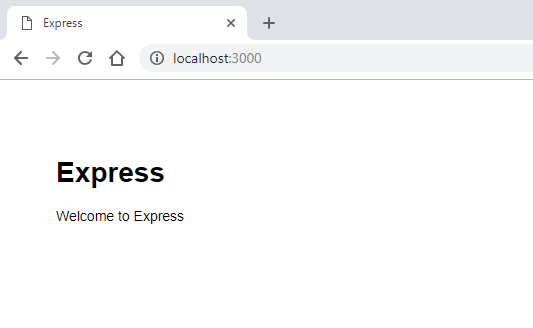 Screenshot of Express app running in a browser