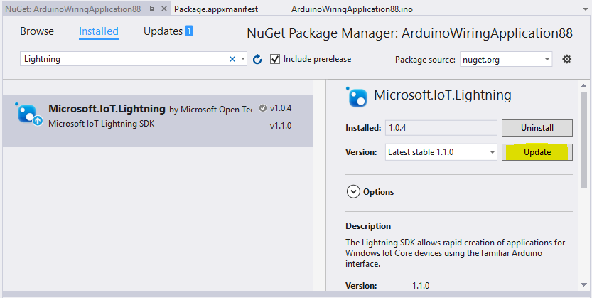 NuGet Package manager