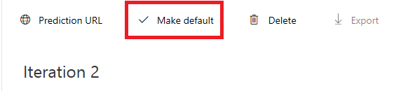 Select make default option
