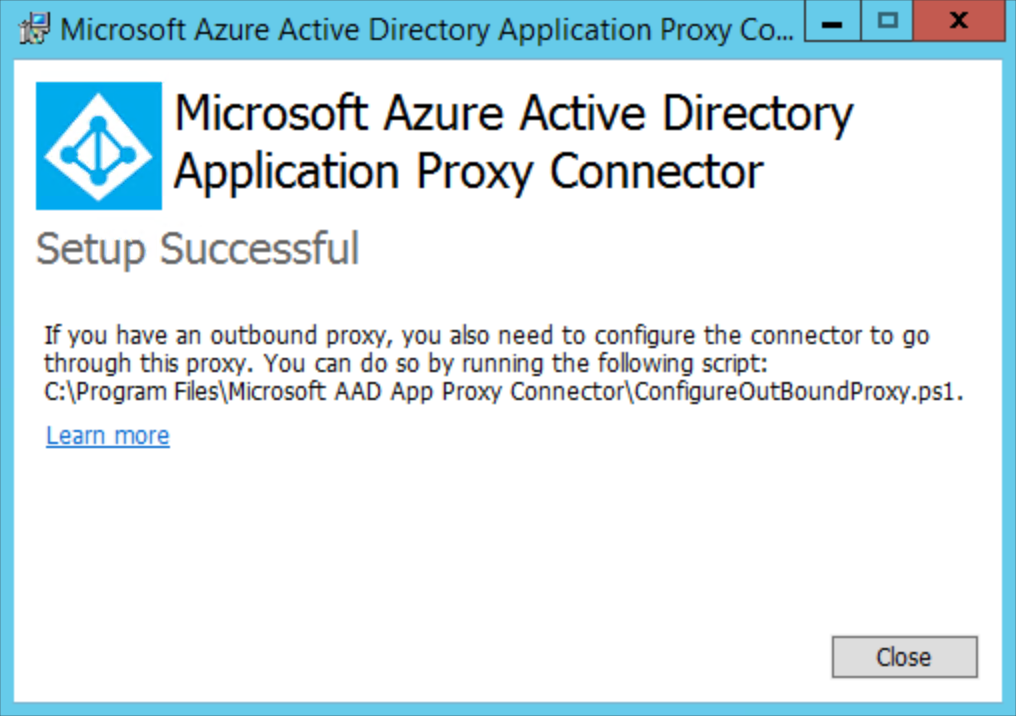Azure Application Proxy Connector: read