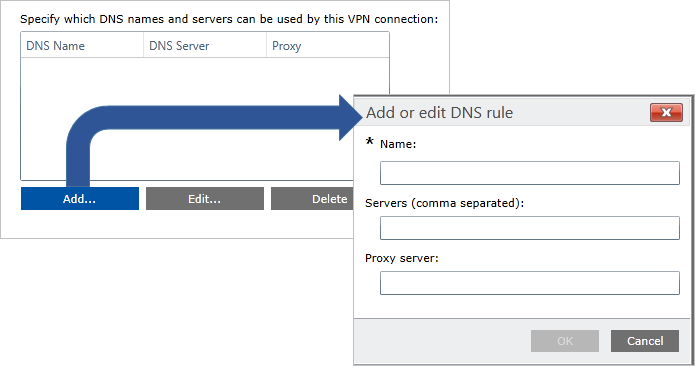 Add DNS rule.