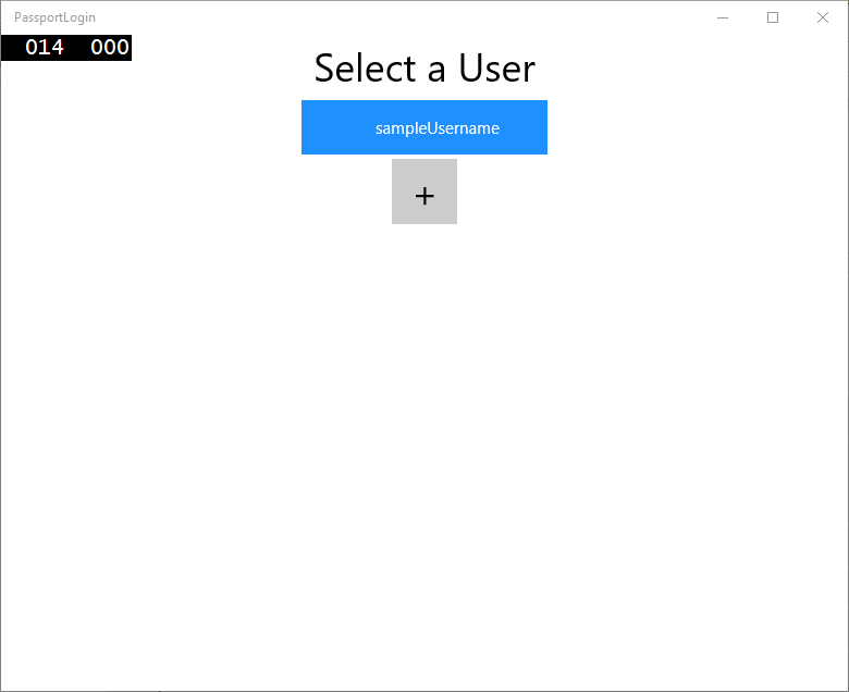 Windows Hello select user list