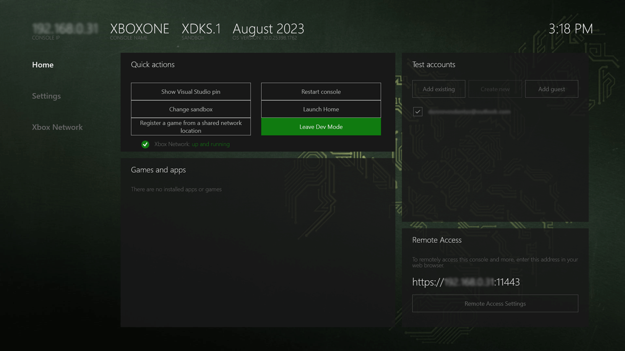 Xbox One Developer Mode activation - UWP applications | Microsoft Docs
