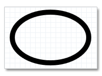 illustration of an ellipse with a solid stroke