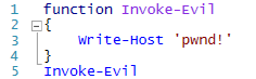 an example of a malicious PowerShell script