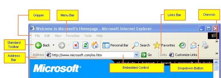 How To Create An Internet Explorer Style Toolbar Win32 Apps