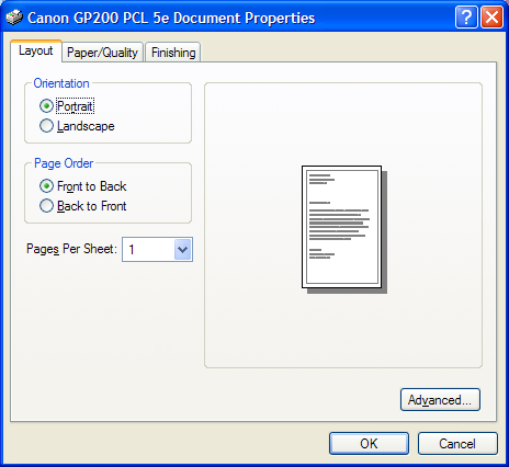 printer prints document properties word starter