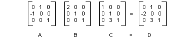illustration showing how to perform multiple transformations by multiplying the constituent matrices