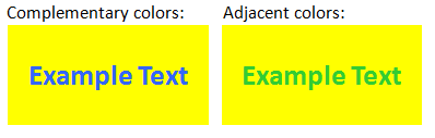 example of the effects of text color on readability.