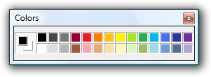 screen shot of a colors dialog box 