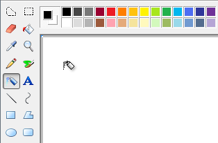 screen shot of palette with spray-can pointer 