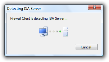 screen shot of progress in detecting server 