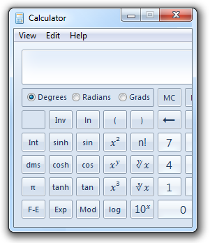 screen shot of truncated calculator 