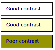 figure illustrating good and poor contrast 