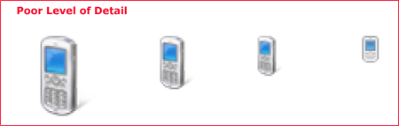 illustration of cell phones with blurry details 