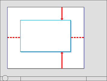 diagram of dialog box centered on window behind it 