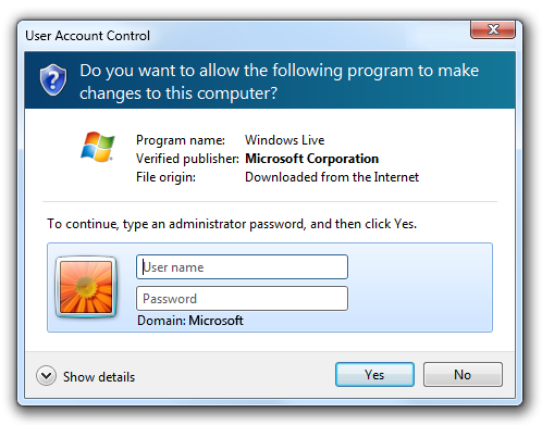 теперь uac в Windows XP