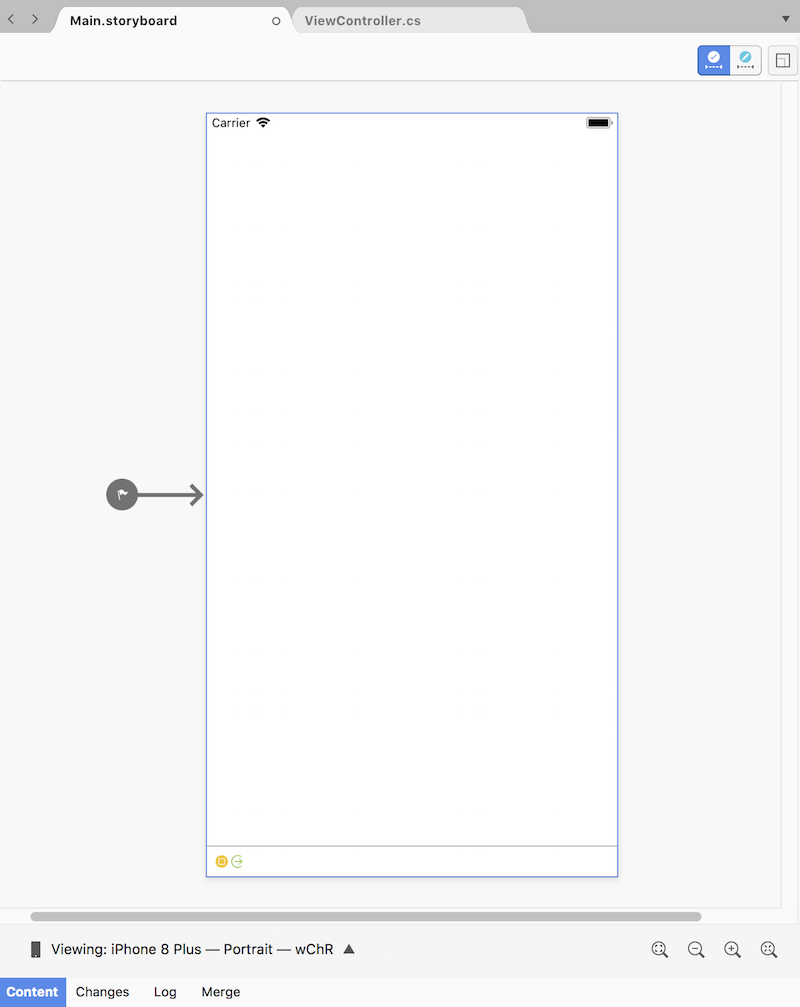 A view controller in the iOS Designer