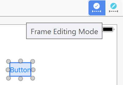 Frame editing mode button