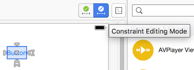 Constraint editing mode button