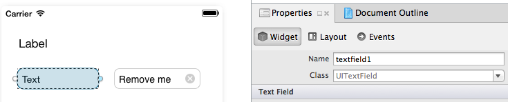 Properties Widget Pad