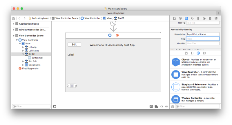 Adding accessibility in Xcode's Interface Builder