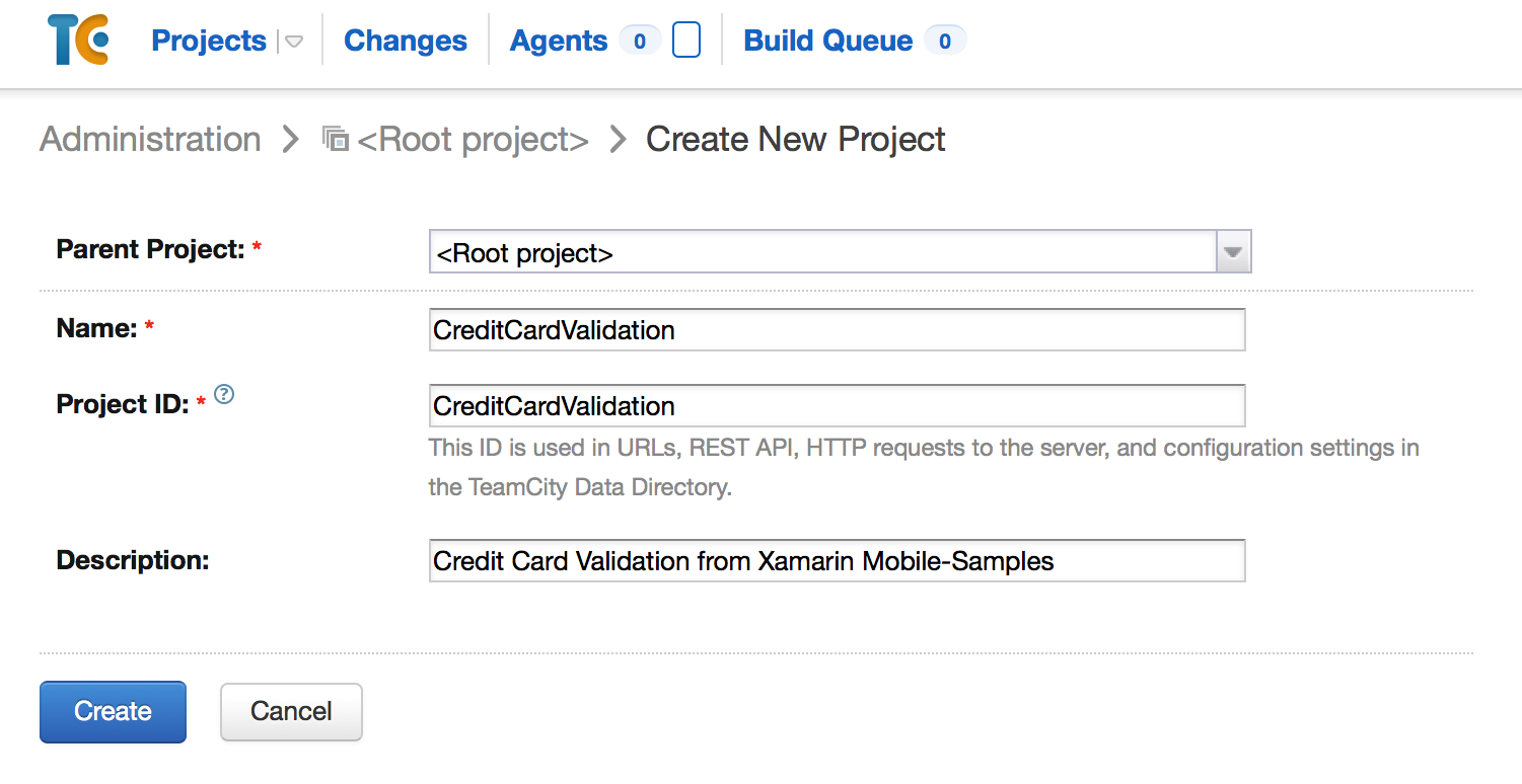 Navigate to the Root Project Underneath the Root Project, create a new subproject