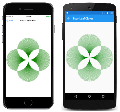 Triple screenshot of the Four-Leaf Clover page