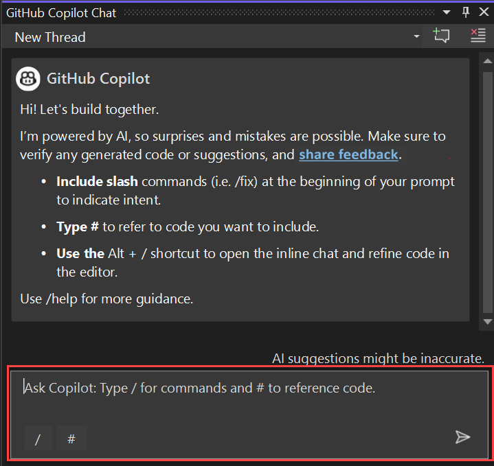 Screenshot of Copilot Chat window.