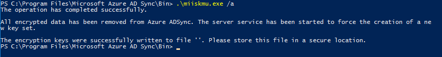 Screenshot that shows PowerShell after running the command.