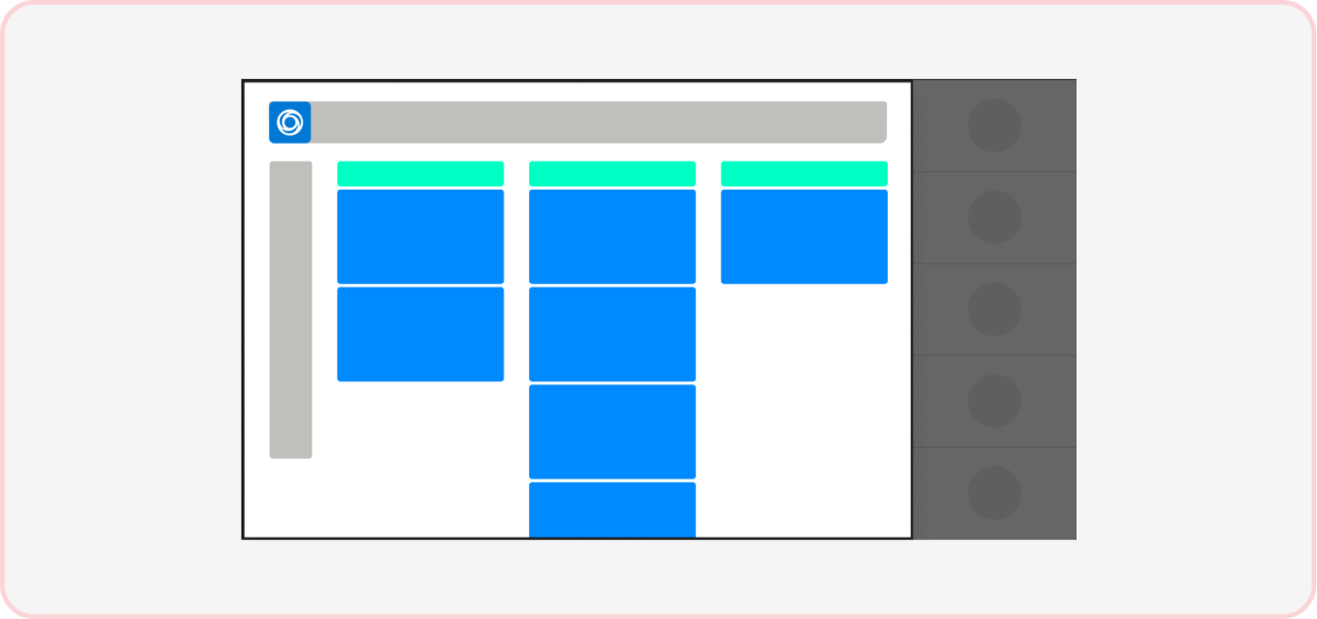 Otro ejemplo que muestra una extensión de reunión con colores que no coinciden con el tema de la reunión.