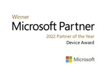 Captura de pantalla del logotipo del premio del Centro de partners para el partner del año 2021.