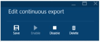 Open a Continuous Export and click Disable