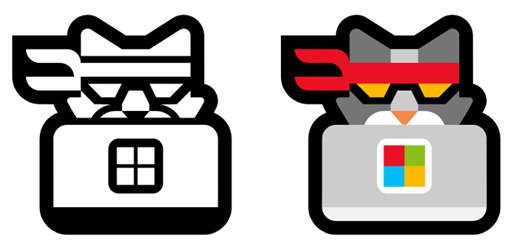 Muestra glifos en paralelo, el glifo izquierdo representado en monocromo, la derecha en la fuente de color Segoe U I Emoji.