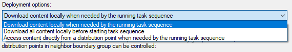 Implementación de la secuencia de tareas, tres opciones de implementación