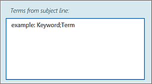 Exclude terms from subject line.