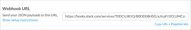 Enlace web de Slack