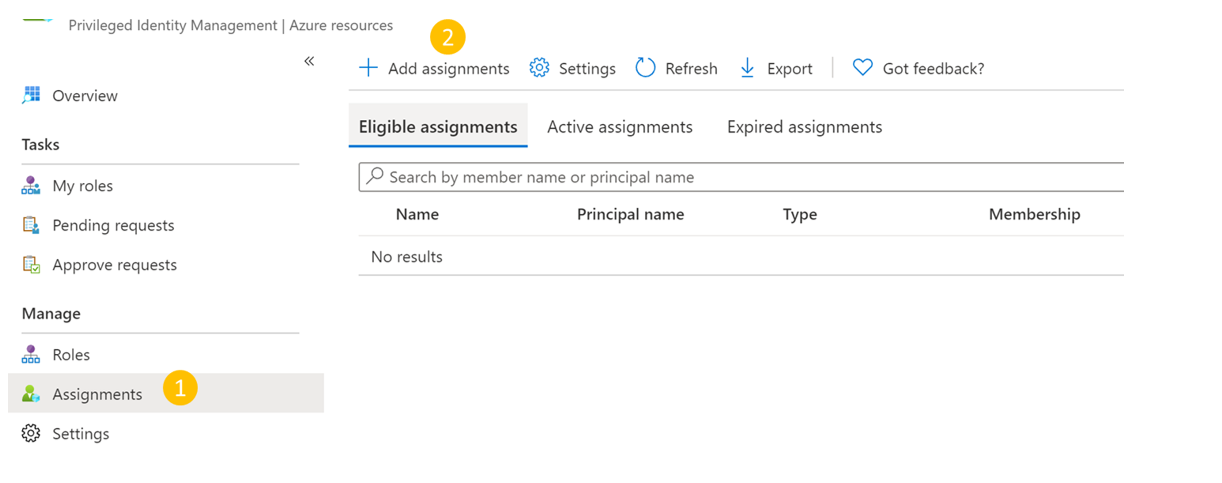 Screenshot showing how to add assignments.
