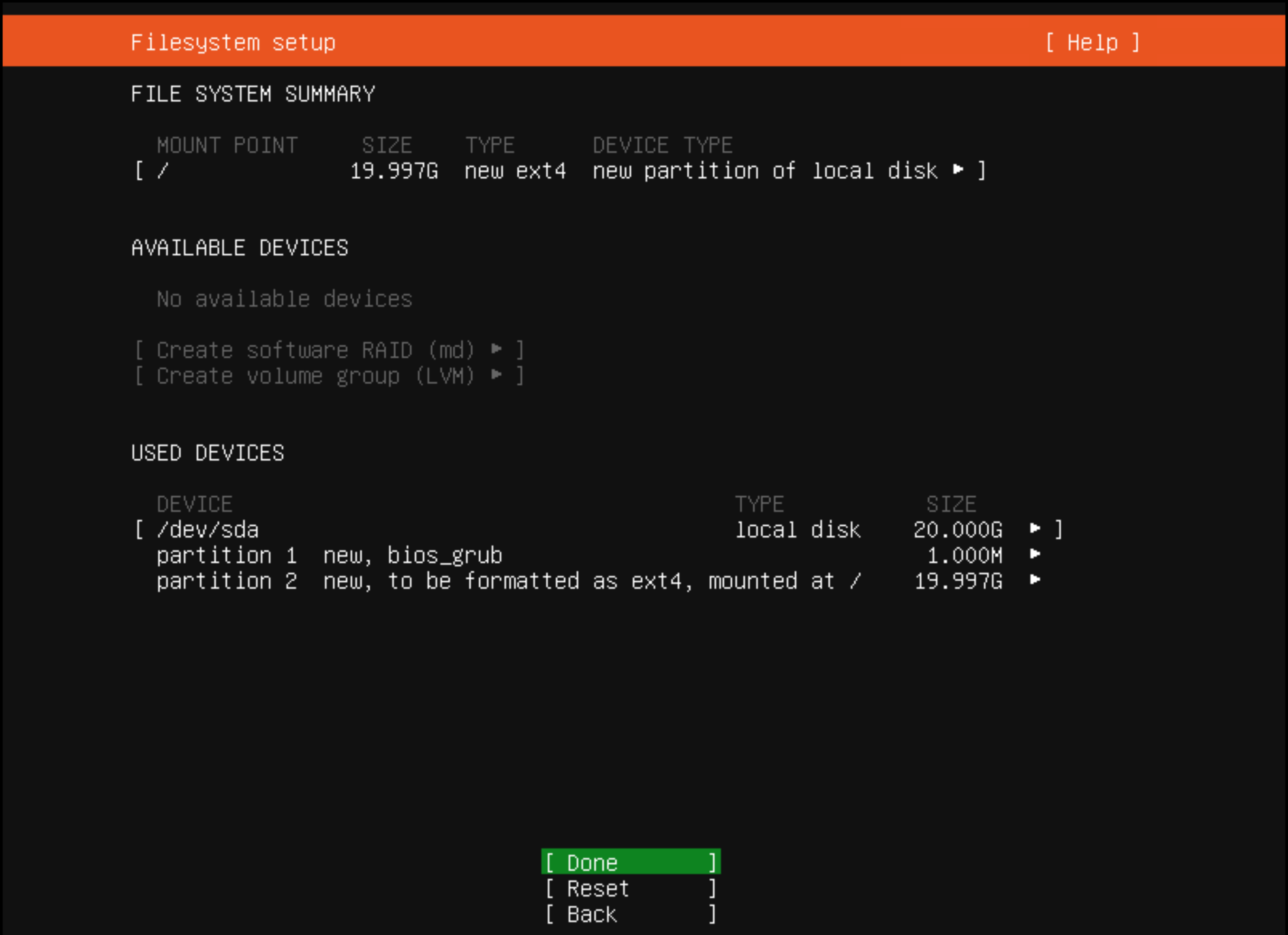Decimotercera captura de pantalla de una instalación de Ubuntu.