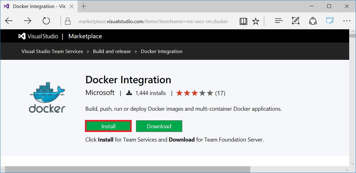Instalar la integración con Docker