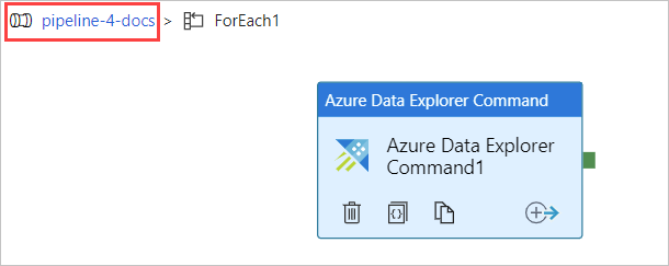 Canalización de comando de Azure Data Explorer.