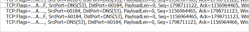 Captura de pantalla de los detalles del protocolo de enlace TCP 4.