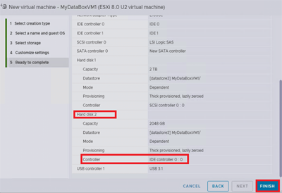 Screenshot of the New virtual machine added to list of VMs.