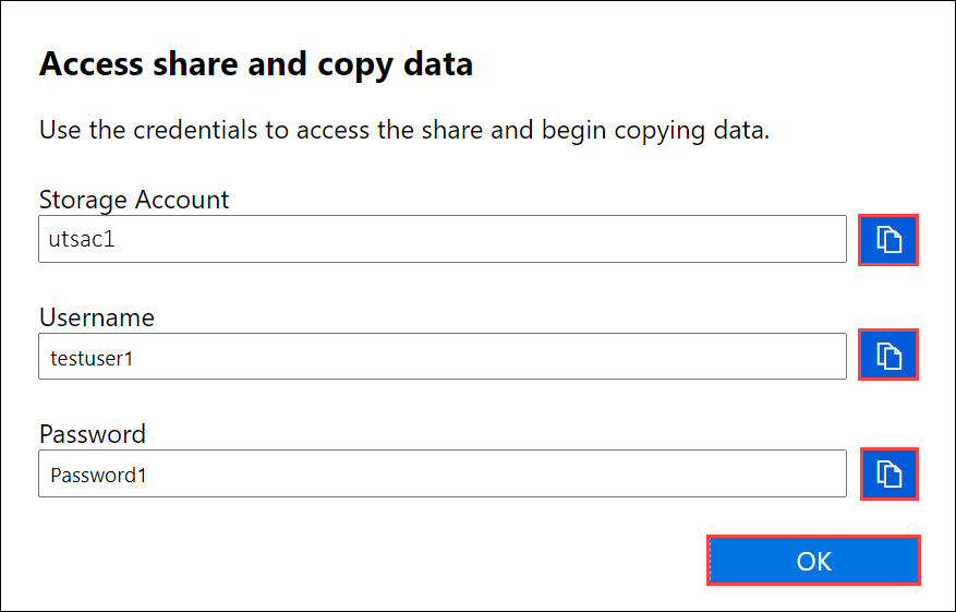 Obtención del nombre de usuario y la contraseña de un recurso compartido de archivos