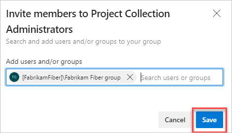 Save add users or groups