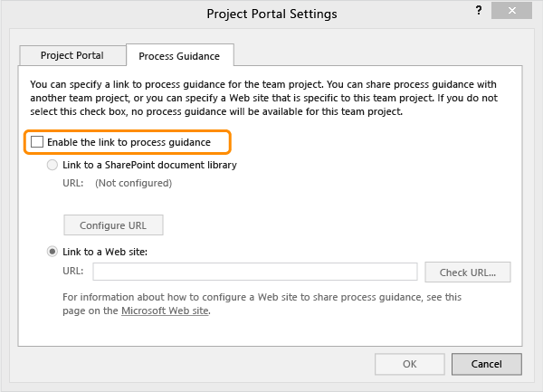 Process guidance not enabled
