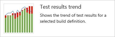 Test results trend widget